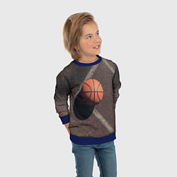 Свитшот детский Мяч баскетбольный, цвет: 3D-синий — фото 2