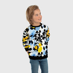 Свитшот детский Красочный абстрактный паттерн - поп-арт, цвет: 3D-черный — фото 2