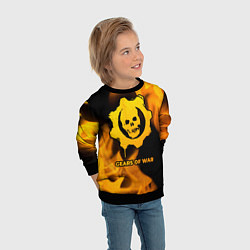 Свитшот детский Gears of War - gold gradient, цвет: 3D-черный — фото 2