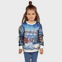 Свитшот детский New year city, цвет: 3D-белый — фото 2
