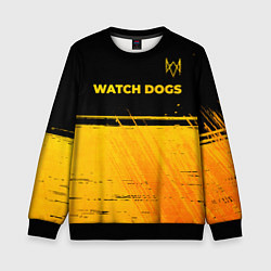 Свитшот детский Watch Dogs - gold gradient посередине, цвет: 3D-черный
