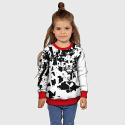 Свитшот детский Морда льва - абстракция, цвет: 3D-красный — фото 2