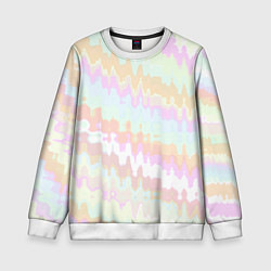 Свитшот детский Размазанные бледные полосы, цвет: 3D-белый