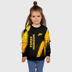 Свитшот детский Forza Horizon - gold gradient вертикально, цвет: 3D-черный — фото 2