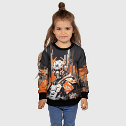Свитшот детский Оранжевый штурмовик, цвет: 3D-черный — фото 2