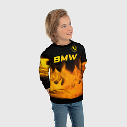 Свитшот детский BMW - gold gradient посередине, цвет: 3D-черный — фото 2