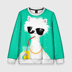 Детский свитшот Лама - альпака на чиле