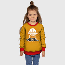 Свитшот детский Basketball - кольцо и мяч, цвет: 3D-красный — фото 2