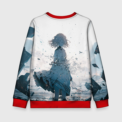 Детский свитшот Безликая дева / 3D-Красный – фото 2