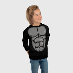 Свитшот детский Торс кинг конга, цвет: 3D-черный — фото 2