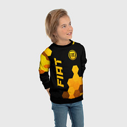 Свитшот детский Fiat - gold gradient вертикально, цвет: 3D-черный — фото 2