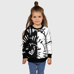 Свитшот детский Астарион - знак на спине чб, цвет: 3D-черный — фото 2