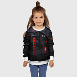 Свитшот детский Mazda - плиты с эффектом свечения, цвет: 3D-белый — фото 2