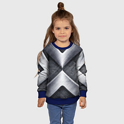 Свитшот детский Стальные блоки, цвет: 3D-синий — фото 2