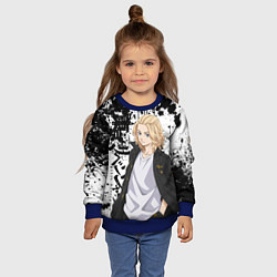 Свитшот детский Майки из токийских мстителей - брызги, цвет: 3D-синий — фото 2