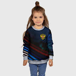 Свитшот детский Спортивная россия герб, цвет: 3D-меланж — фото 2