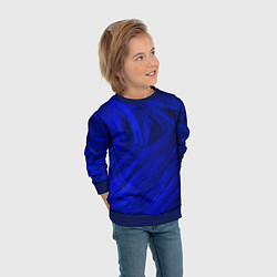 Свитшот детский Текстура синей шерсти, цвет: 3D-синий — фото 2