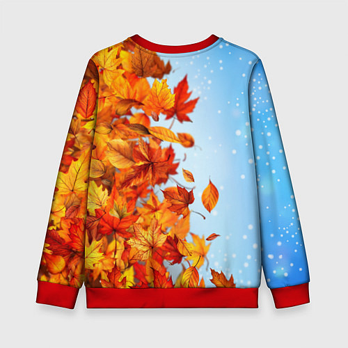 Детский свитшот Лиса осень-зима / 3D-Красный – фото 2