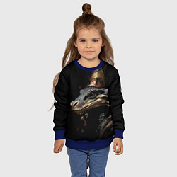 Свитшот детский Хранитель нового года, цвет: 3D-синий — фото 2