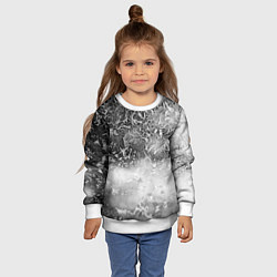 Свитшот детский Серый лёд и снежинки, цвет: 3D-белый — фото 2