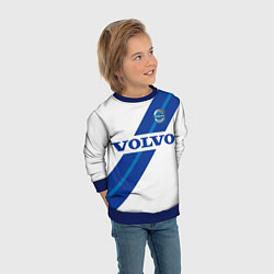 Свитшот детский Volvo - white and blue, цвет: 3D-синий — фото 2