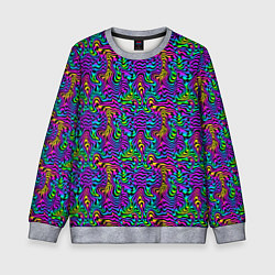 Свитшот детский Multicolored stripes, цвет: 3D-меланж