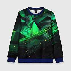 Свитшот детский Абстрактный лабиринт зелени, цвет: 3D-синий