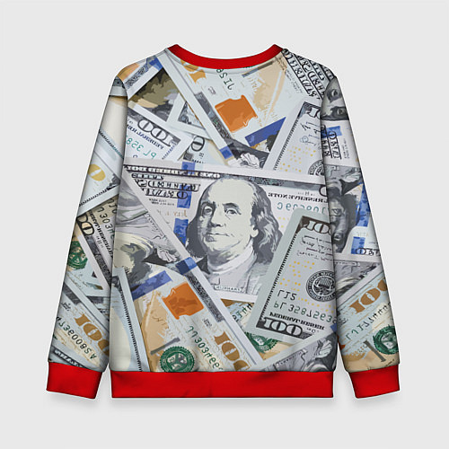 Детский свитшот Сто зеленых / 3D-Красный – фото 2