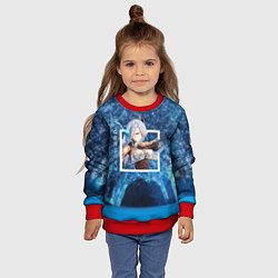 Свитшот детский Шэнь Хэ на фоне огоньков, цвет: 3D-красный — фото 2