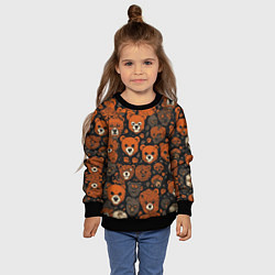 Свитшот детский Мишки сердитые, цвет: 3D-черный — фото 2