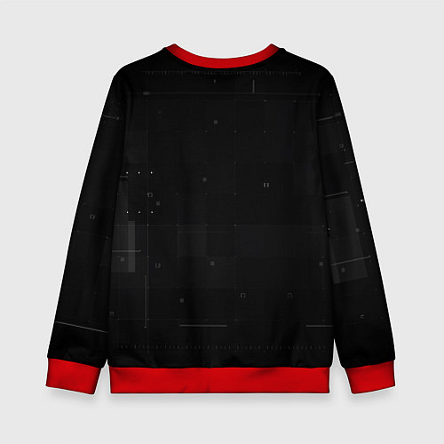 Детский свитшот Cyberpunk man / 3D-Красный – фото 2