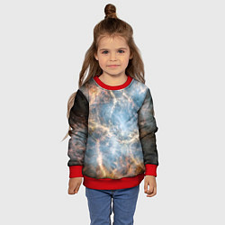 Свитшот детский Крабовидная туманность, цвет: 3D-красный — фото 2
