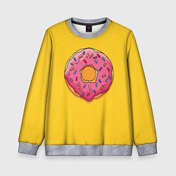 Свитшот детский Пончик Гомера, цвет: 3D-меланж