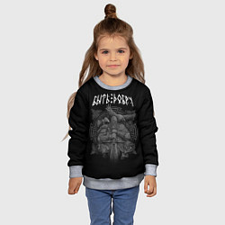 Свитшот детский Воин в языческой символике, цвет: 3D-меланж — фото 2