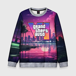 Свитшот детский GTA 6 nigh city, цвет: 3D-меланж