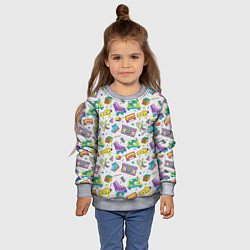 Свитшот детский Ностальгия 90 ретро, цвет: 3D-меланж — фото 2