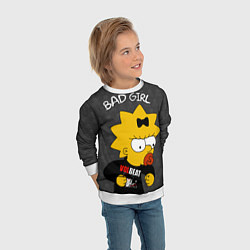 Свитшот детский Bad girl Мэгги, цвет: 3D-белый — фото 2