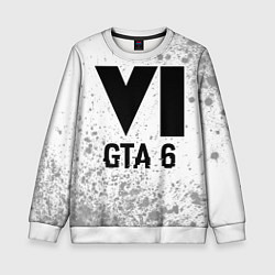 Свитшот детский GTA 6 glitch на светлом фоне, цвет: 3D-белый