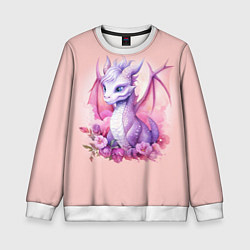 Детский свитшот Дракончик с цветами