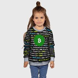 Свитшот детский Bitcoin сатоши, цвет: 3D-меланж — фото 2