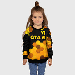 Свитшот детский GTA 6 - gold gradient посередине, цвет: 3D-черный — фото 2