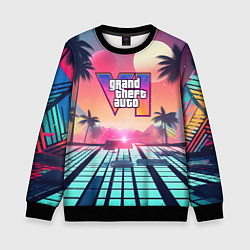 Детский свитшот Gta 6 retro style