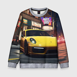 Свитшот детский GTA 6 porshe, цвет: 3D-меланж