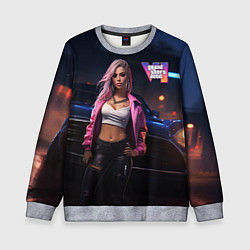 Детский свитшот GTA 6 девушка у машины