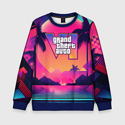 Детский свитшот GTA 6 закат солнца