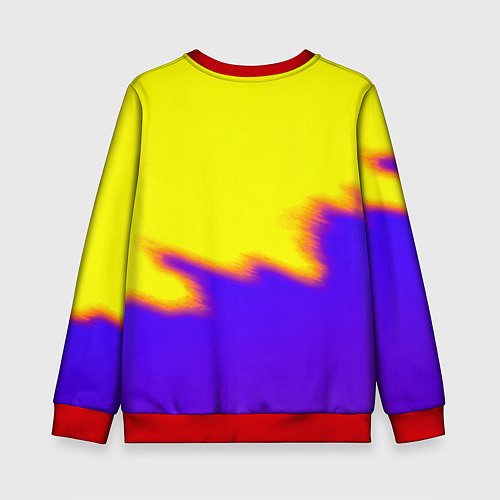 Детский свитшот НБА баскетбол краски неоновые желтые / 3D-Красный – фото 2