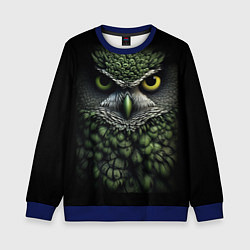 Детский свитшот Зелено черная сова