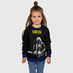 Свитшот детский Группа Nirvana Курт Кобейн, цвет: 3D-синий — фото 2