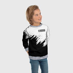 Свитшот детский 3Doors down штрихи красок, цвет: 3D-меланж — фото 2