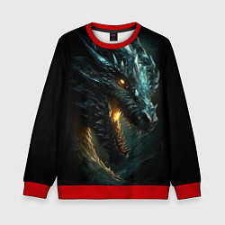 Свитшот детский Древний дракон символ 2024, цвет: 3D-красный